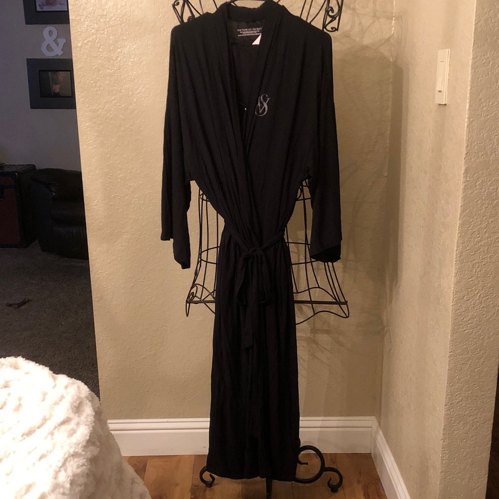 Victoria's Secret Black 3 Piece Sheer Robe Set